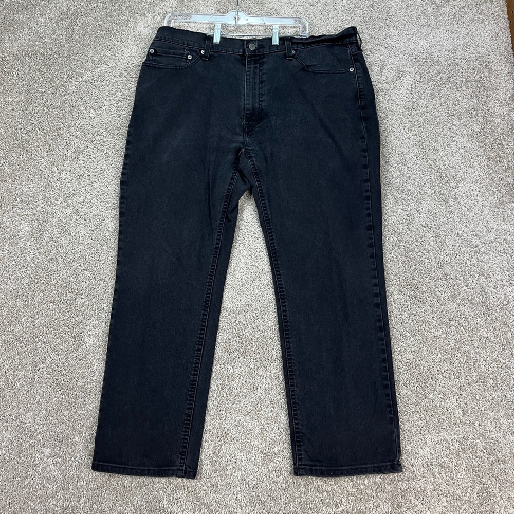 Levi 541 Jeans‎ Mens 38x30 Black 5 Pocket Stretch Denim Twill Athletic Taper EUC